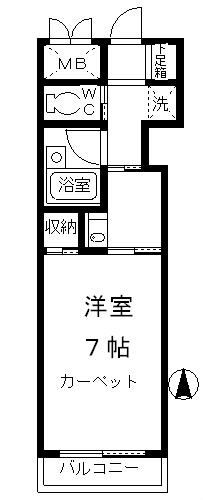 フレンドポート平塚第一 202号室 間取り