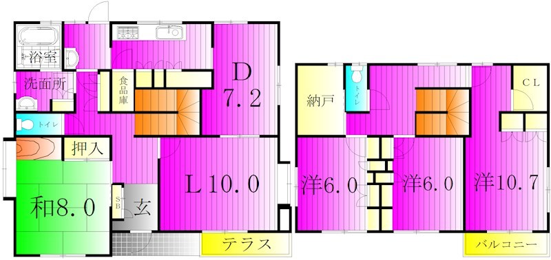 柏市酒井根3丁目貸家 間取り