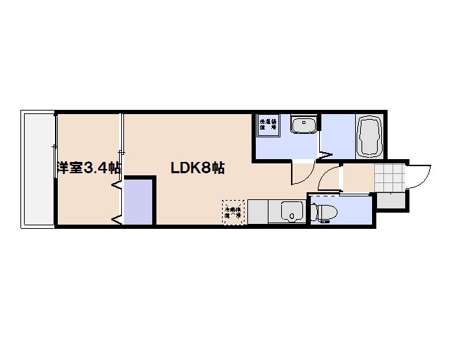 月光五日市壱番館 206号室 間取り
