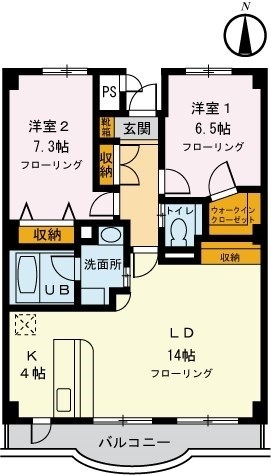 メロディーア 101号室 間取り
