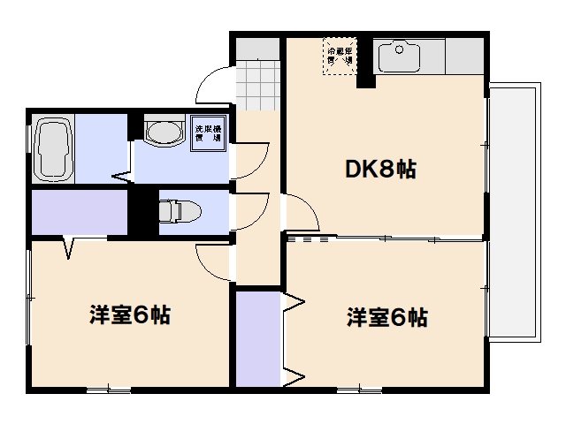 サンハイツ　B棟 間取り図