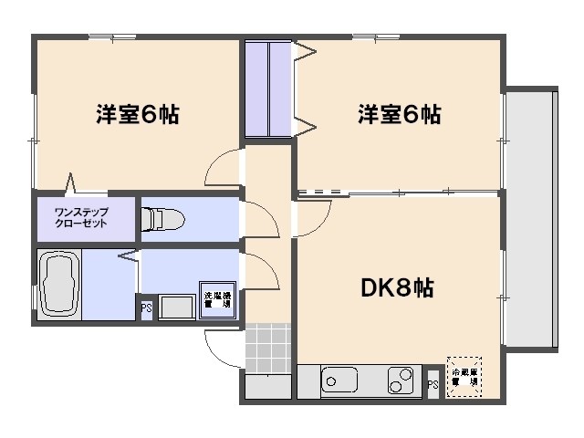 サンハイツ　B棟 間取り