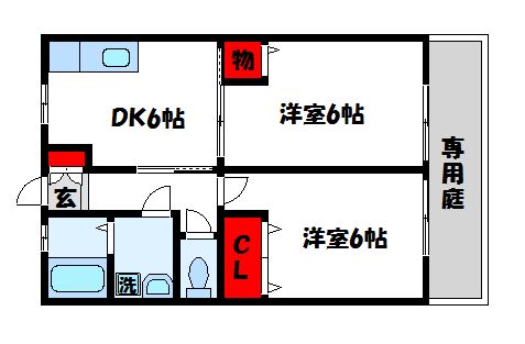 ディモア花見が丘 103号室 間取り