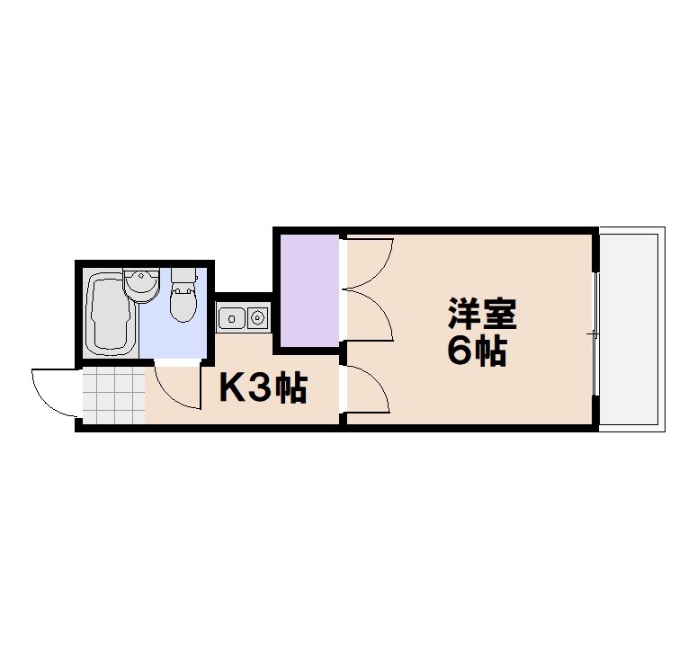 サンシャイン隅の浜 302号室 間取り