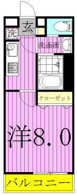 リブリ・ジェンティーレ 102号室 間取り