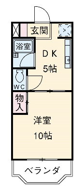 ハイライズ細島Ⅱ 間取り図