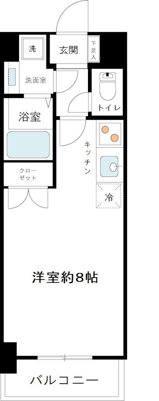 ミルーム中落合 0604号室 間取り