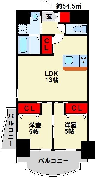 ロイヤルノースナイン 間取り