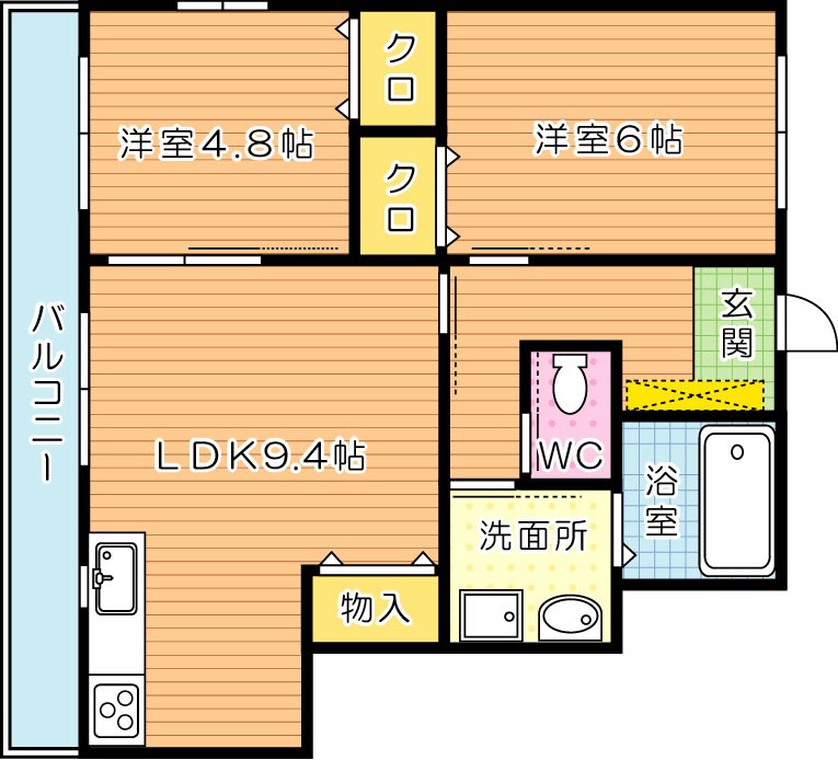 グリーンガーデンⅠ 201号室 間取り
