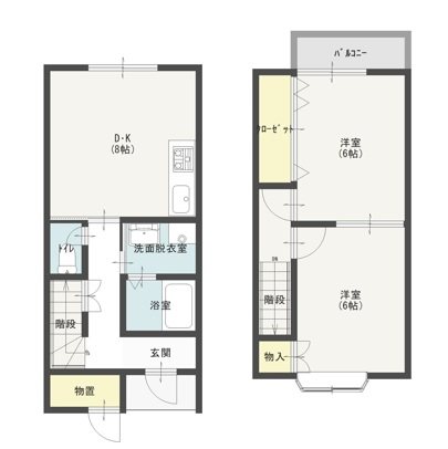 ディズニーカスタムＡ棟  Ｂ号室 間取り