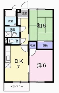 ガーデンハイツ北野Ａ棟 間取り図