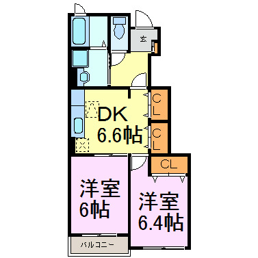 ヴィラージュ 102号室 間取り