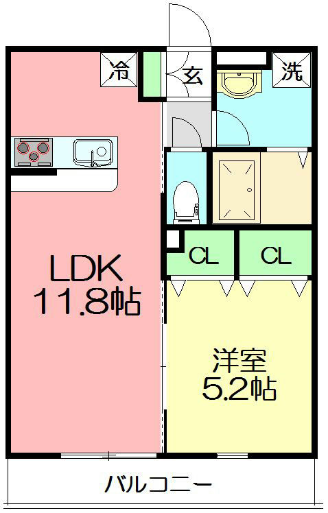 リブリ・サンシャイン飯島 205号室 間取り