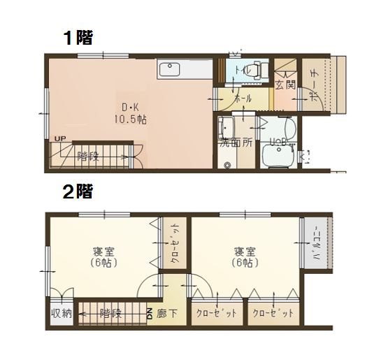 カスタムメゾン亀ヶ崎 D号室 間取り