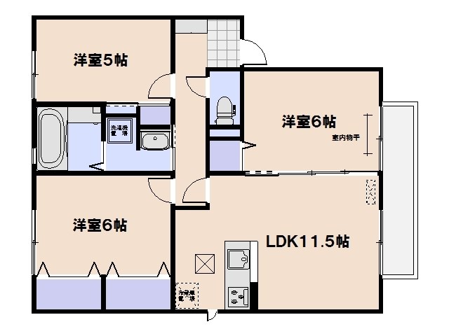 アミティエＹＵＫＩ　B棟 間取り