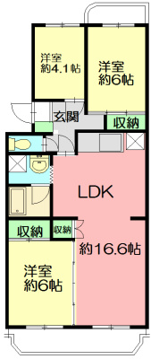 テレパレス辻堂西海岸B棟 505号室 間取り