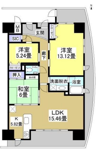 メゾン・セントラル(1305) 間取り図