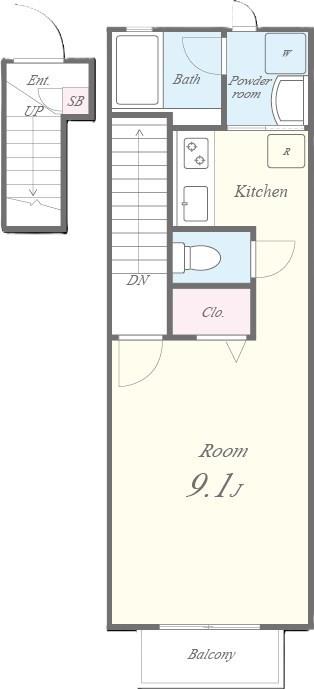 プレジール(北区) 間取り図