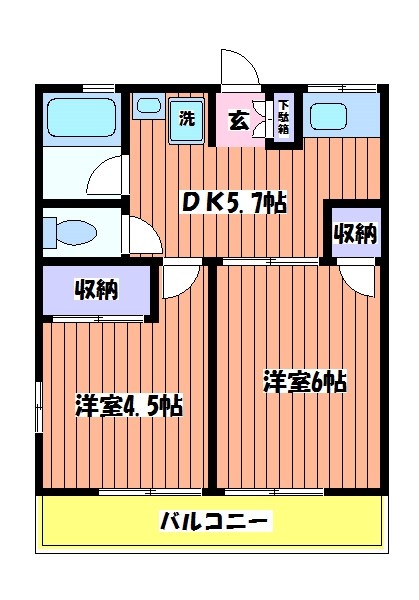 シティハイムソレイユ 間取り図