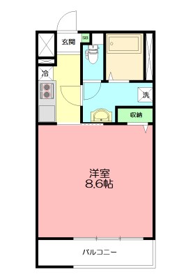 TRYM湘南台 102号室 間取り