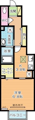 プランドール　B棟 102号室 間取り