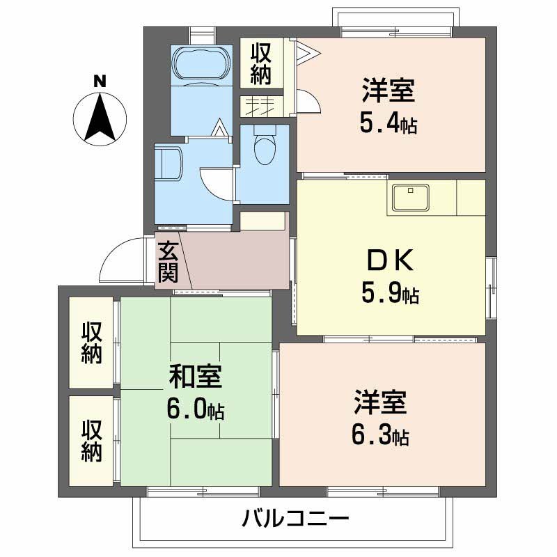 シャーメゾン　ダンディライオン　Ｂ棟 間取り