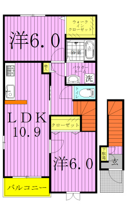 ベル　ライト 202号室 間取り