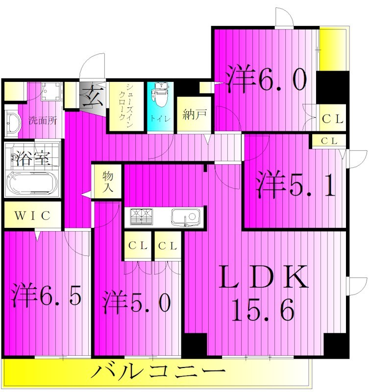 アヴェニール柏の葉 205号室 間取り
