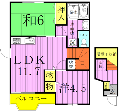 カーサボニートⅡ 202号室 間取り