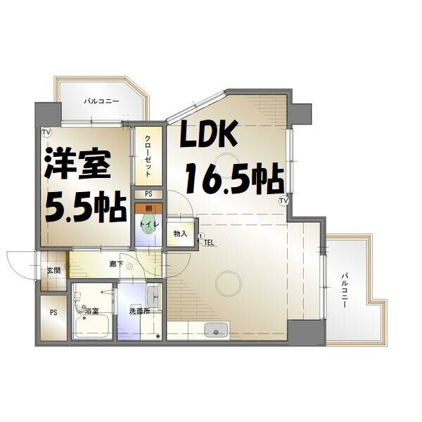 アルル覚王山 間取り図