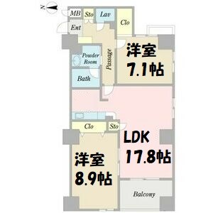 プロシード新瑞橋 間取り図