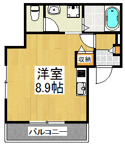 クラージュ夢見ヶ崎 203号室 間取り