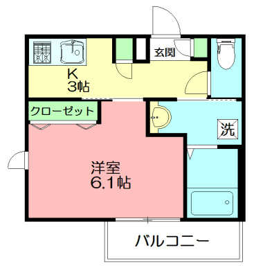 トレヤ鵠沼 201号室 間取り