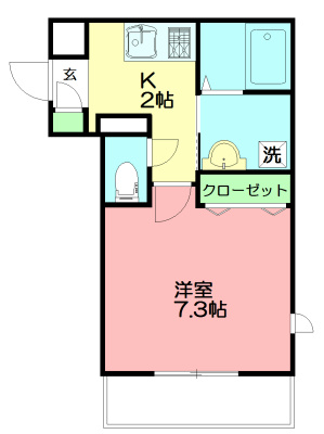 トレヤ鵠沼 202号室 間取り