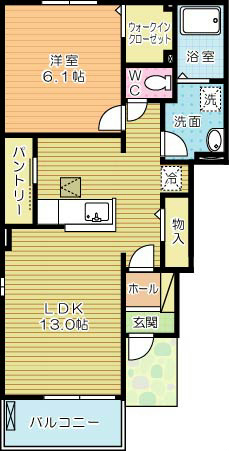 ソレイユ　ランコントル 101号室 間取り