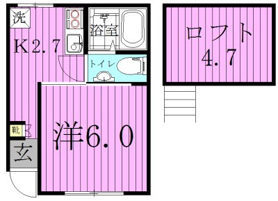 アペルシア 102号室 間取り