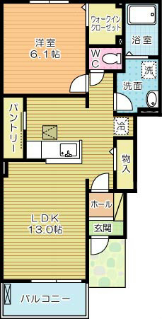 ソレイユ　ランコントル 102号室 間取り