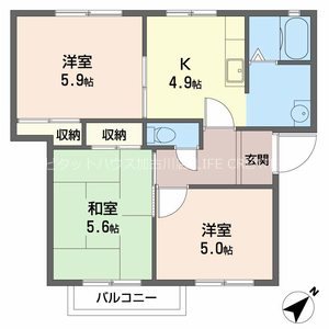 サンハイツ加古川 間取り図