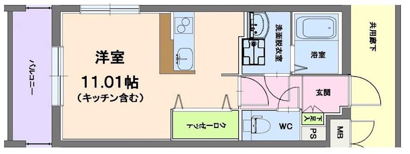 プラスオーダー 203号室 間取り