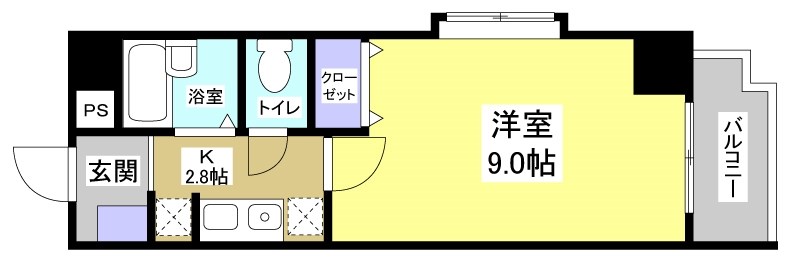 ホリホックイン八幡 701号室 間取り