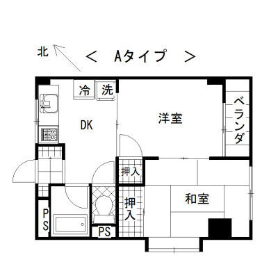 ロイヤルハイツ光 間取り図