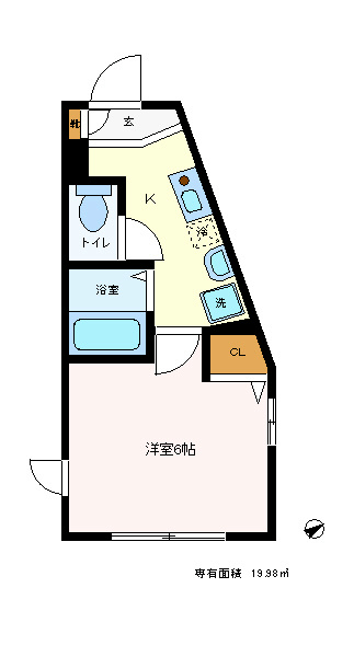 ランド金沢文庫 201号室 間取り