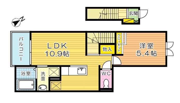 エクスクルーシブⅢ 206号室 間取り