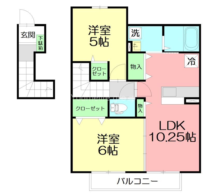 クレール湘南台Ⅲ 202号室 間取り