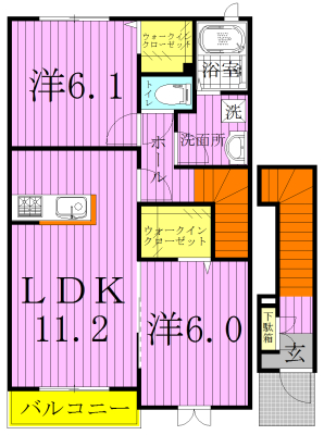 ノアA 201号室 間取り