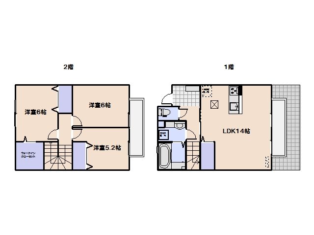 メゾネット皆賀 間取り図