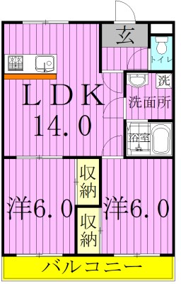 ラフィーヌ・ヤグチ 102号室 間取り