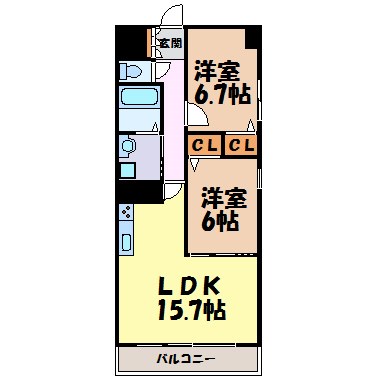 MAPLE ANEST SHINSAKAE 間取り図