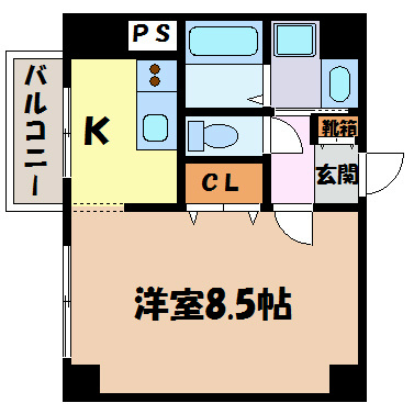 クラシタイヤー新栄 間取り図
