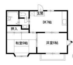 落合ハイツ 202号室 間取り